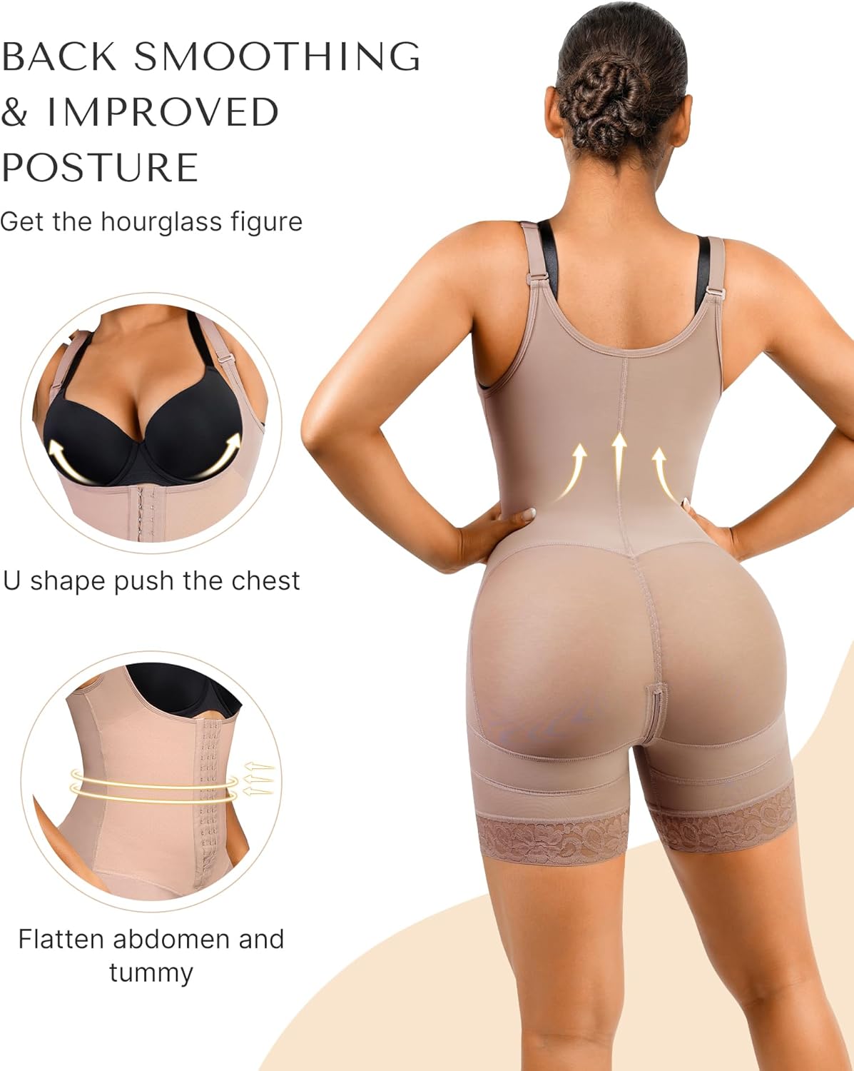 Fajas Colombianas Shapewear for Women Tummy Control plus Size Postpartum Body Shaper Butt Lifting Bodysuit